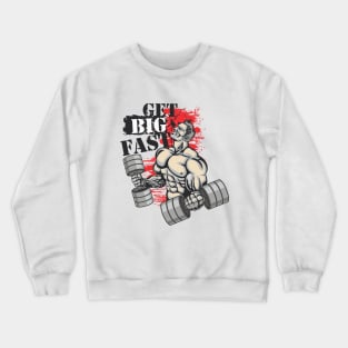 Get big fast - Crazy gains - Nothing beats the feeling of power that weightlifting, powerlifting and strength training it gives us! A beautiful vintage design representing body positivity! Light Crewneck Sweatshirt